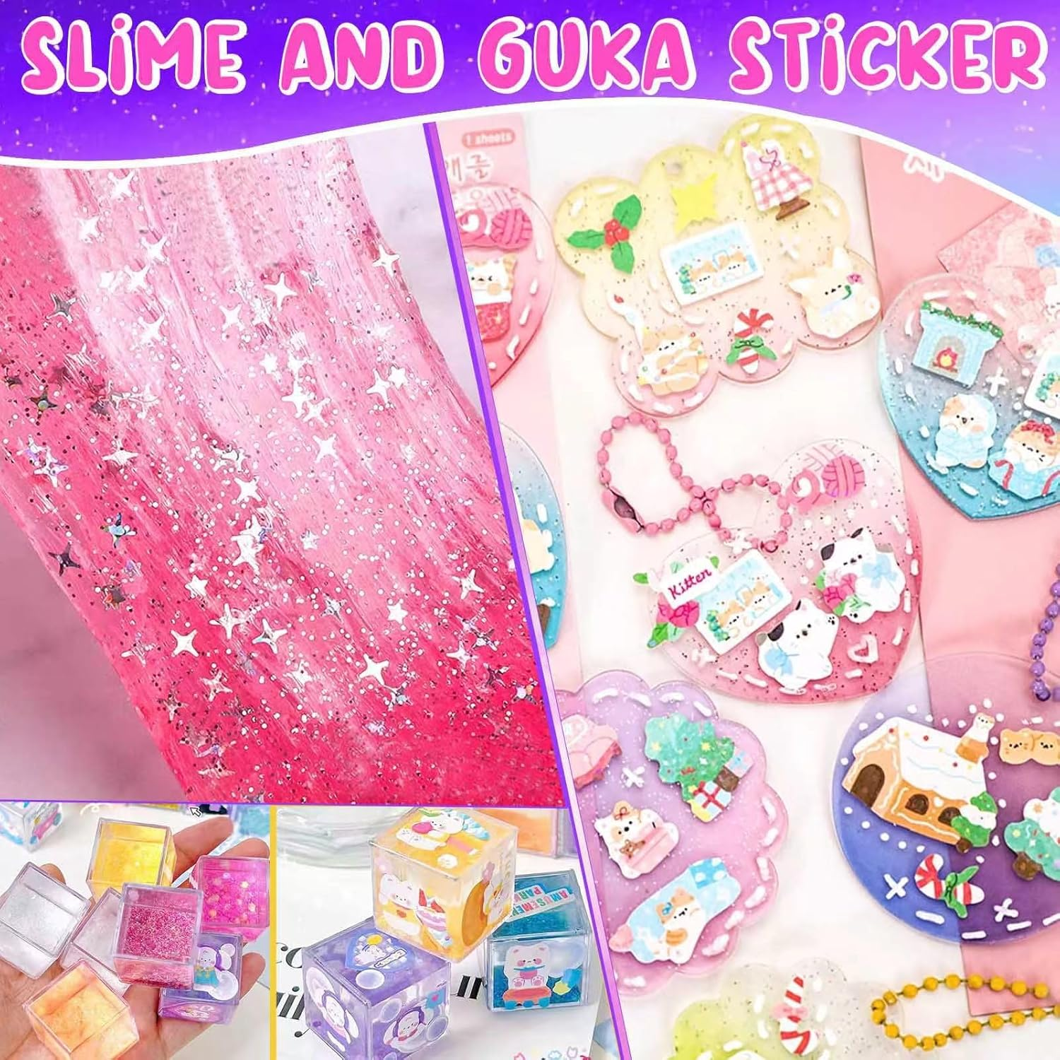 Jimcii Nano Tape Bubble Kit for Kids with Cute Bag, Nano Tape Squishy Maker Kit, Nano Tape Bubbles, Nano Bubble Tape Kit image number 6