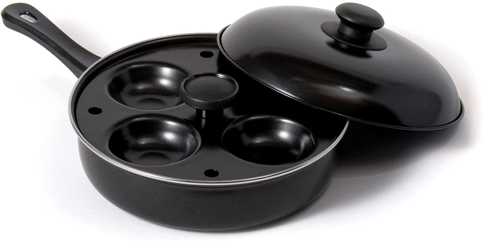 Fox Run 5203 Non-Stick Poacher/Fry Pan Set, 13.5 X 8 X 4.75 Inches, Black