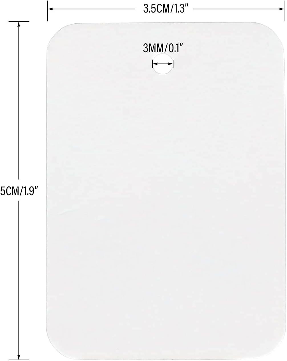 Jijacraft 1000Pcs Price Tags, White Clothing Tags for Retail, Small Kraft Paper Tags for Labeling Price, Size, Number, Writable Price Tags for Business Supplies Selling Jewlry, Clothes (1.9" X 1.4") image number 5