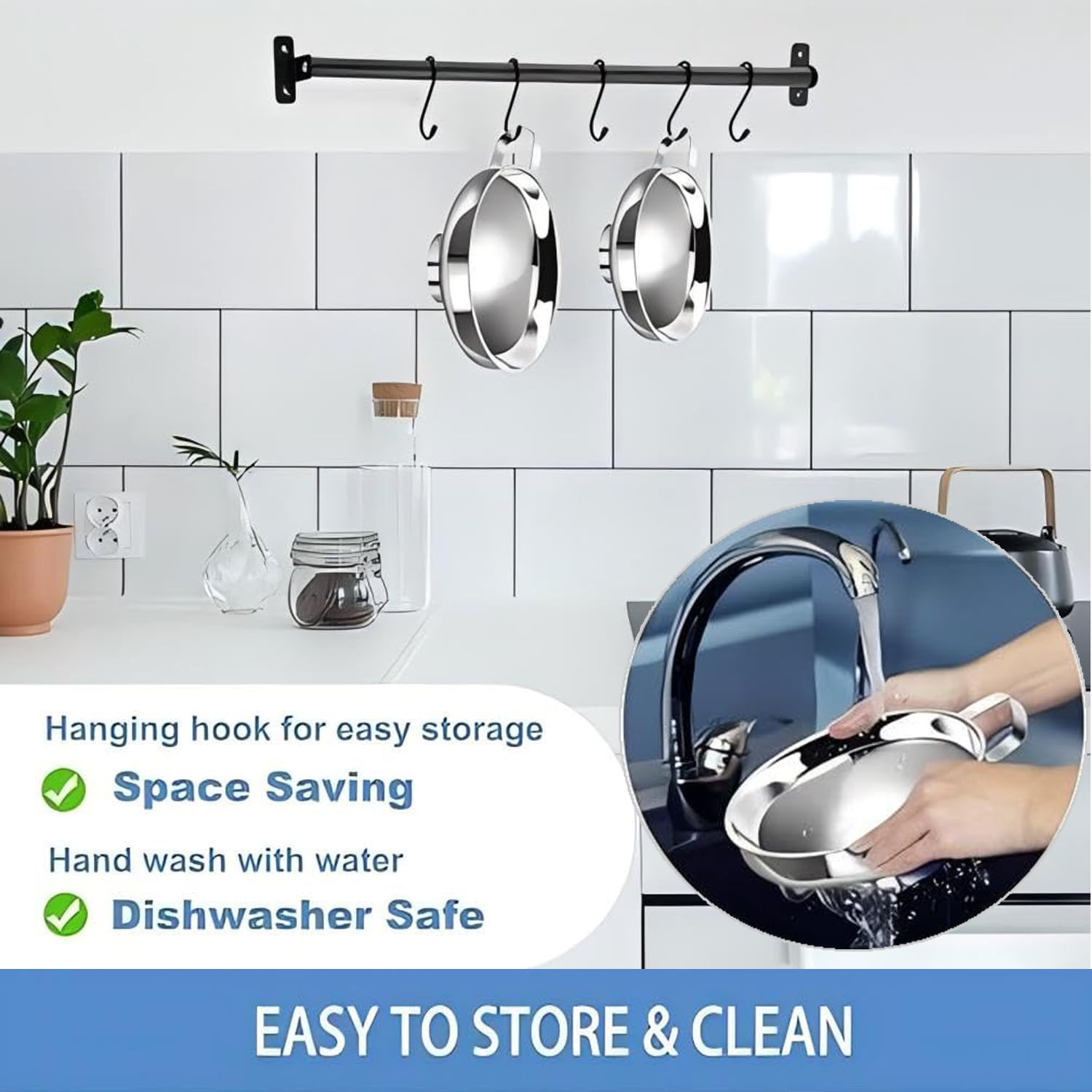 Yharnamite 2 Pcs Canning Funnel with 1 Pcs Strainer, Wide Mouth Metal Funnels for Kitchen Use, Stainless Steel Funnels for Filling Bottles image number 6