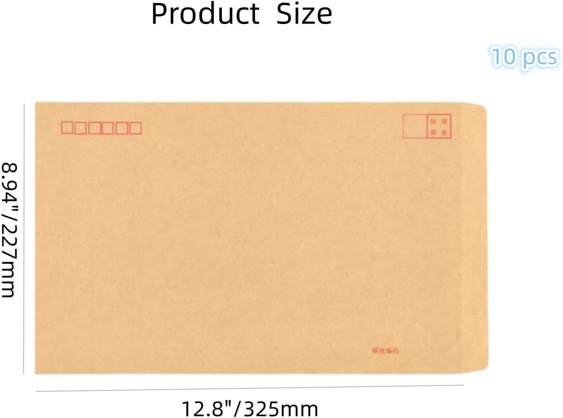 10 Pcs A4 Envelopes, Brown Kraft Catalog Envelopes, Mailing Envelopes, Kraft Paper Bags, Large Envelopes, Letter Envelopes for Organizing, Storage,Receipt, Home, Office image number 2