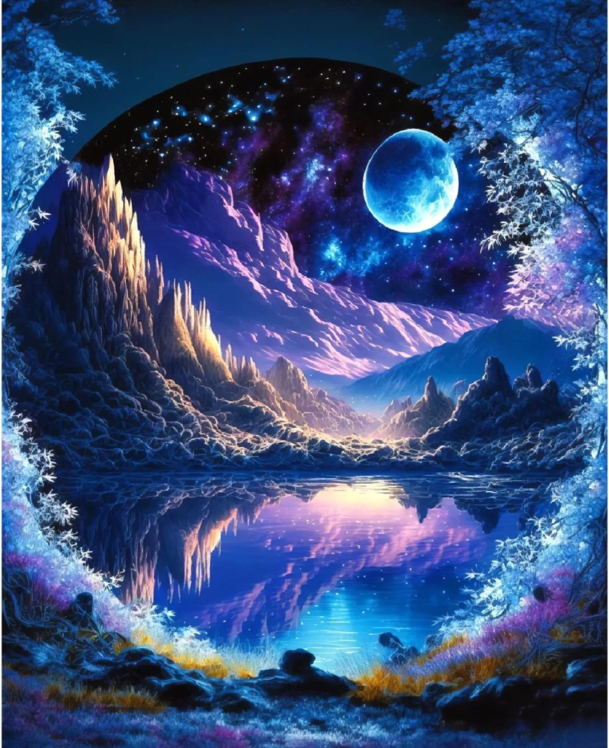 Rousp DIY 5D Diamond Painting Kits for Adults Diamond Art Tree of Life Diamond Painting Full Drill Crystal Craft Kits for Home Wall Decor Gifts, 15.7X19.7Inch