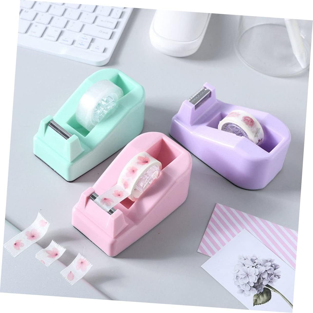 JEWEDECO 3Pcs Tape Machine Replacement Refill Tapes for Office Accessories Desk Wide Dispenser image number 2