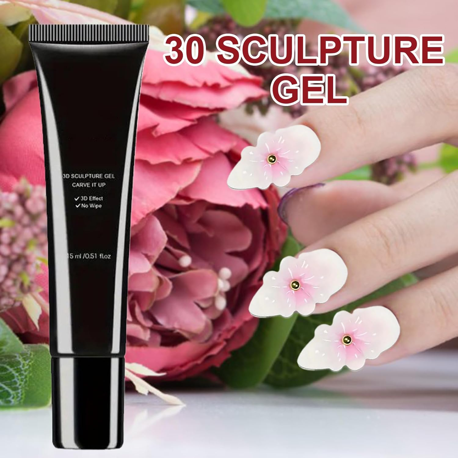 3D Nail Gel, 15Ml Super Strong Gel Nail Glue for Decorations, Beauty Care Products for Rhinestone Gems Decals Decoration Sculpture Home Party Charm Salon Daily Holiday image number 6