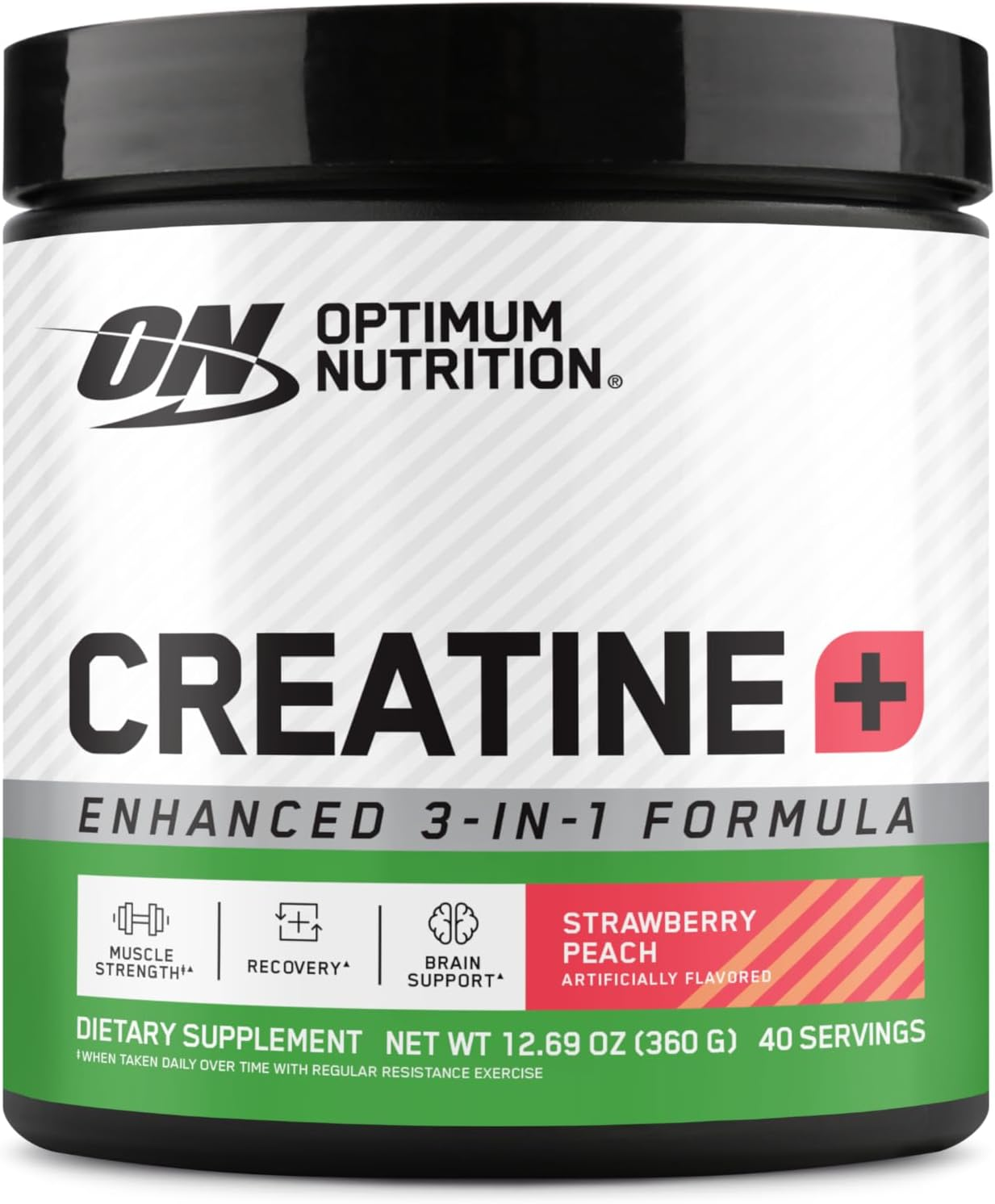 Optimum Nutrition Creatine + Straw Peach 360 G image number 2