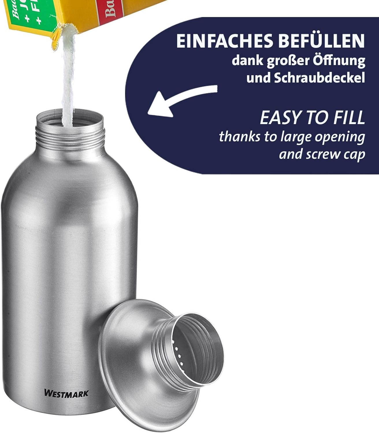 Westmark Omega Gastro Salt Shaker - Practical Spice Shaker for Catering and Commercial Kitchen, Also Suitable for Sugar, Salt Jar with Lid - Aluminium, 650 Ml, Silver/Transparent image number 5