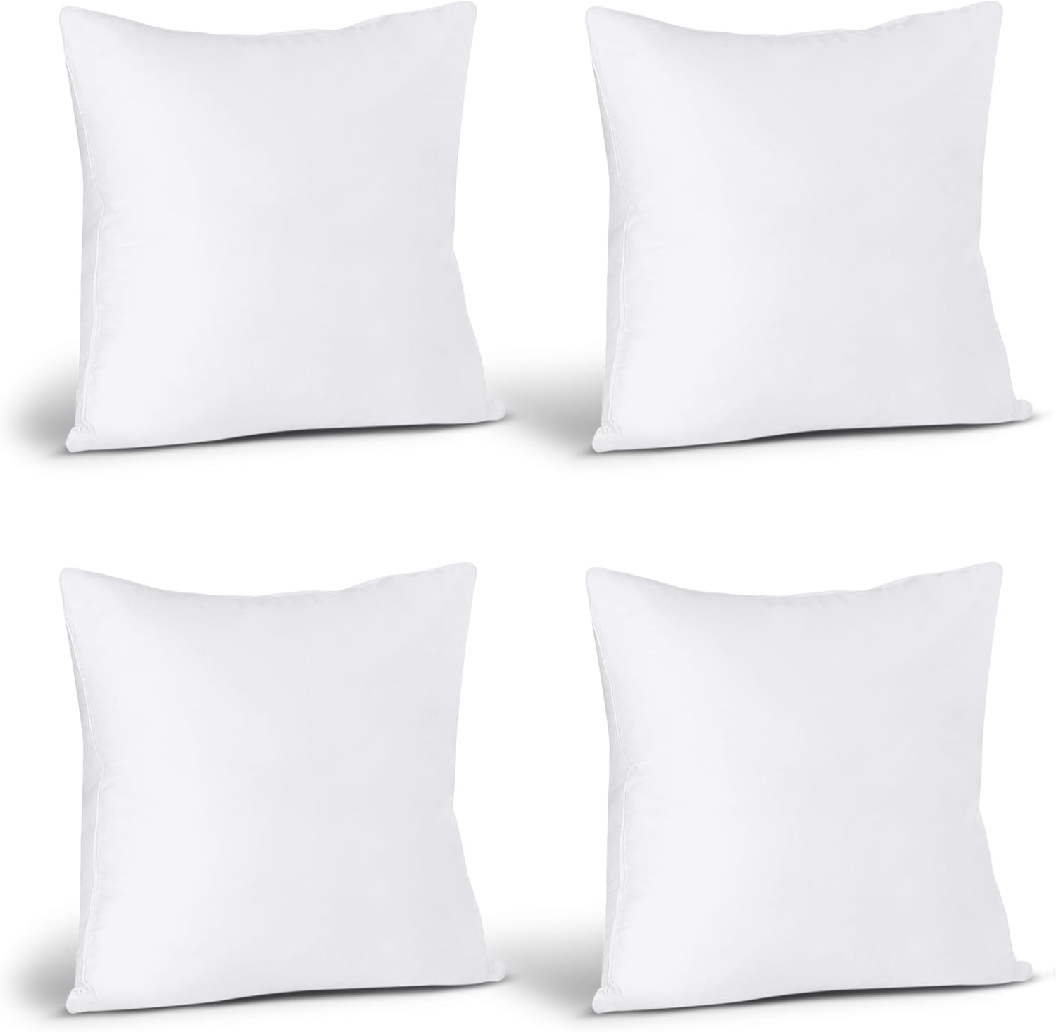 Utopia Bedding Throw Pillows Insert (Pack of 4, White) - Bed and Couch Pillows - Indoor Decorative Pillows (40X40 Cm (Pack of 4)) image number 2