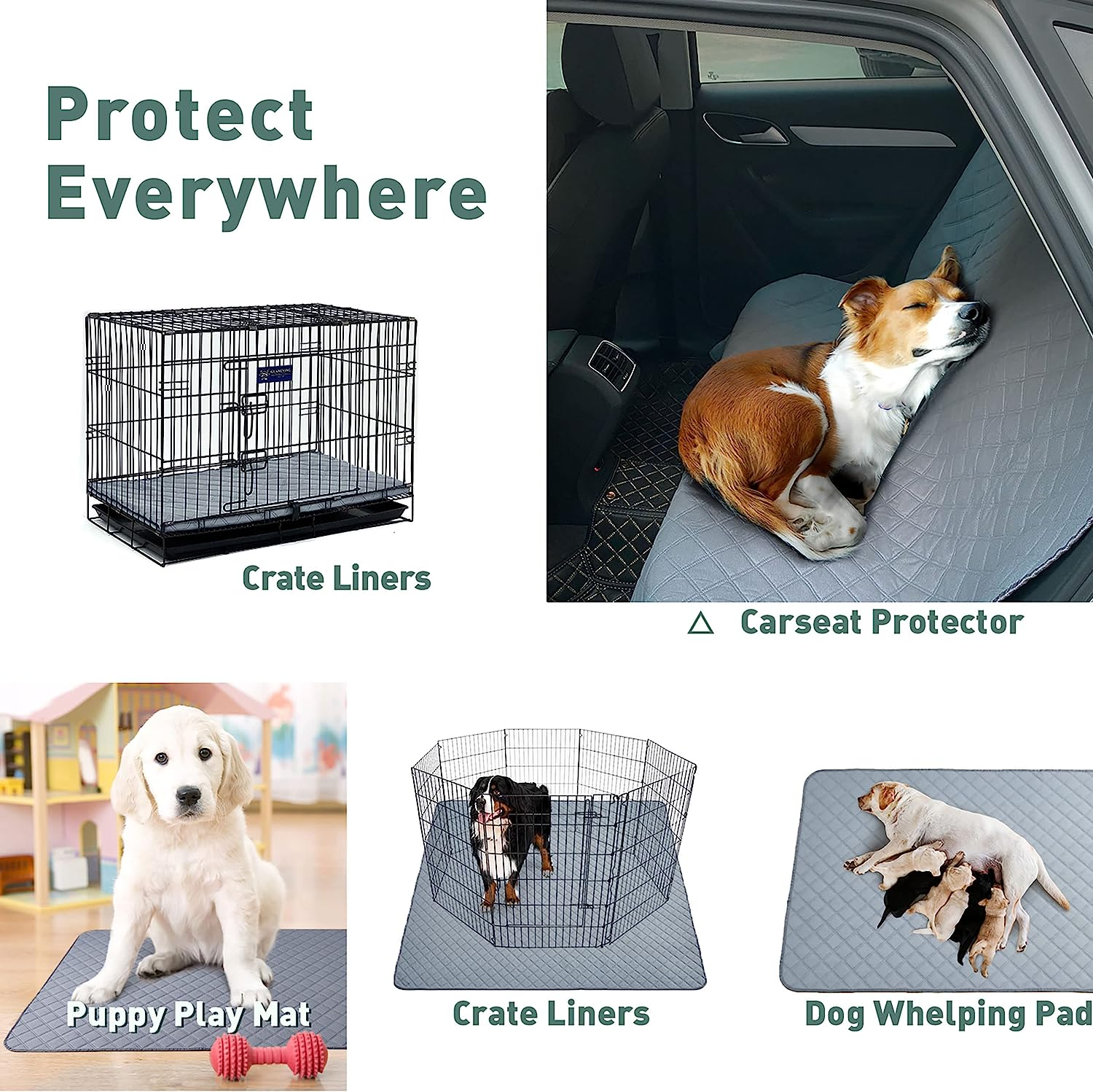 Eterish Reusable Washable Pee Pads for Dogs Large/Extra Large 36'' X 41'' 2 Pack, Absorbent Pet Puppy Dog Training Pads Non-Slip, Waterproof Whelping Potty Pads for Dogs Leak-Proof image number 3