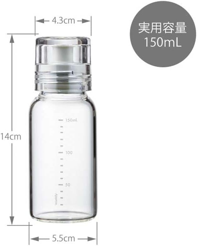 HARIO DBSN-150-PGR Dressing Bottle, Slim, 5.1 Fl Oz (150 Ml), Can Be Used with Hot Water, Pale Gray image number 3