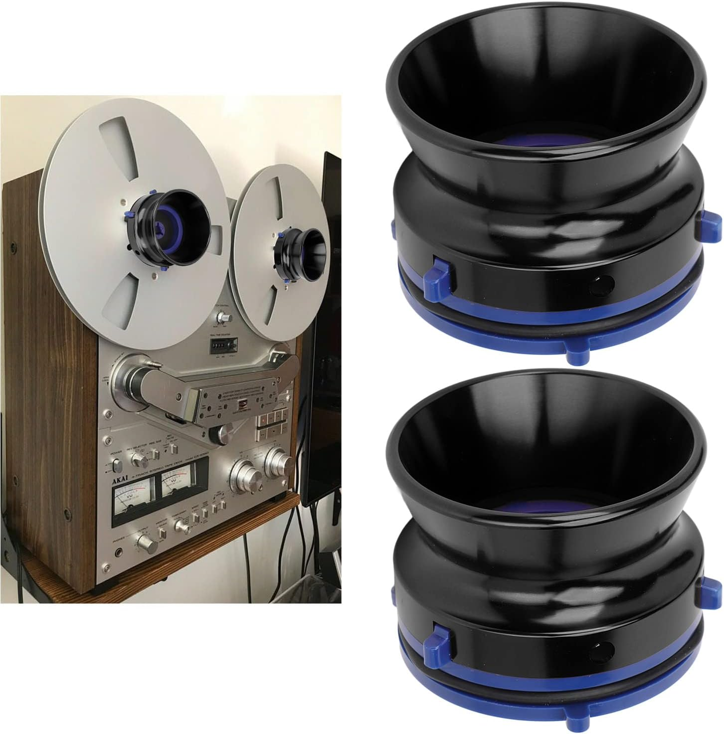 Gugxiom Nab Hub Adapters, Polished Aluminum Alloy Universal Loading Device 10 Inch Opener for Studer Revox for Akai (Black) image number 3