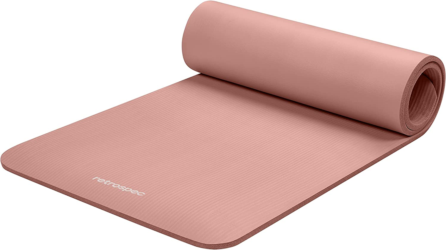 Retrospec Solana Yoga Mat 1/2" Thick W/Nylon Strap for Men & Women - Non Slip Exercise Mat for Yoga, Pilates, Stretching, Floor & Fitness Workouts - Blue Lagoon image number 4