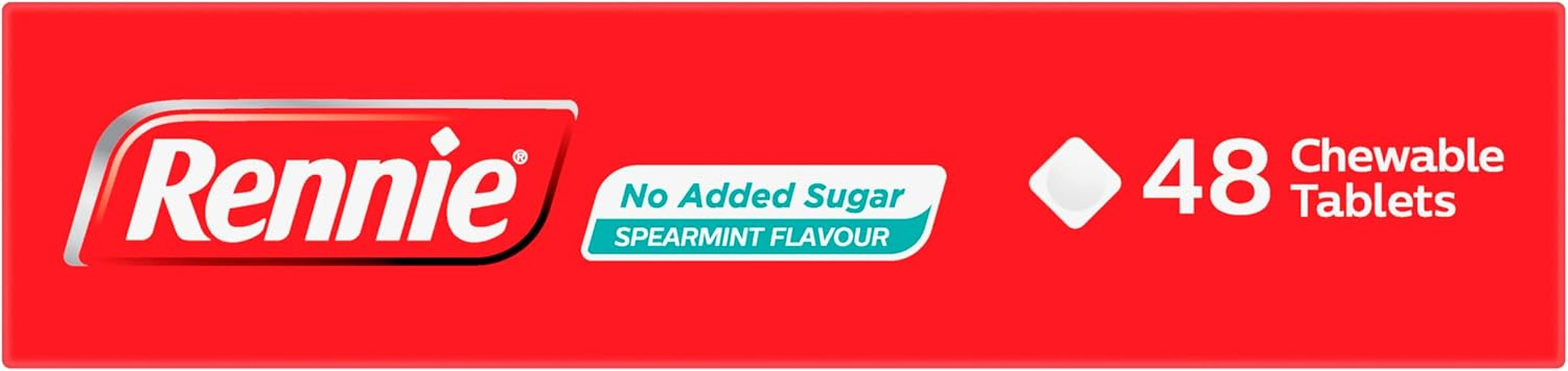 Rennie Spearmint Flavoured Chewable Tablet for Heartburn and Indigestion Symptoms 48 Tablets image number 4