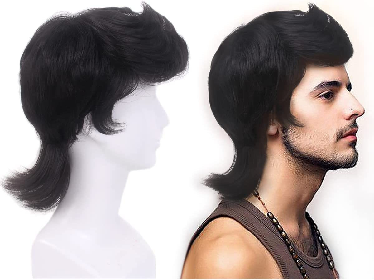 Stfantasy Mens Platinum Blonde Wig Long Curly Wigs for Men Mid Length Middle Part Synthetic Hair for Man Male Cosplay Winter Soldier Costume&hellip; (Blonde)