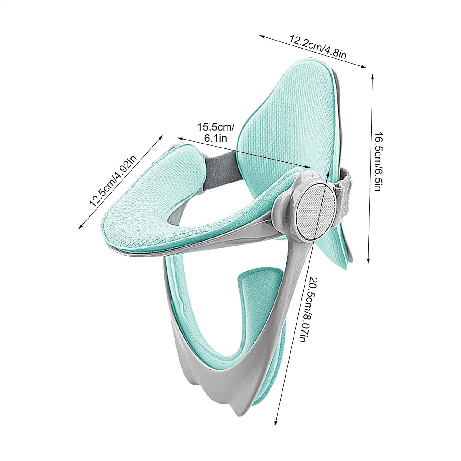 Front Neck Correction Brace, Posture Corrector Neck Brace 360&deg;Adjustable Cervical Traction Device Posture Corrector for Watching, Videos, 20.5X16.5X12.2Cm