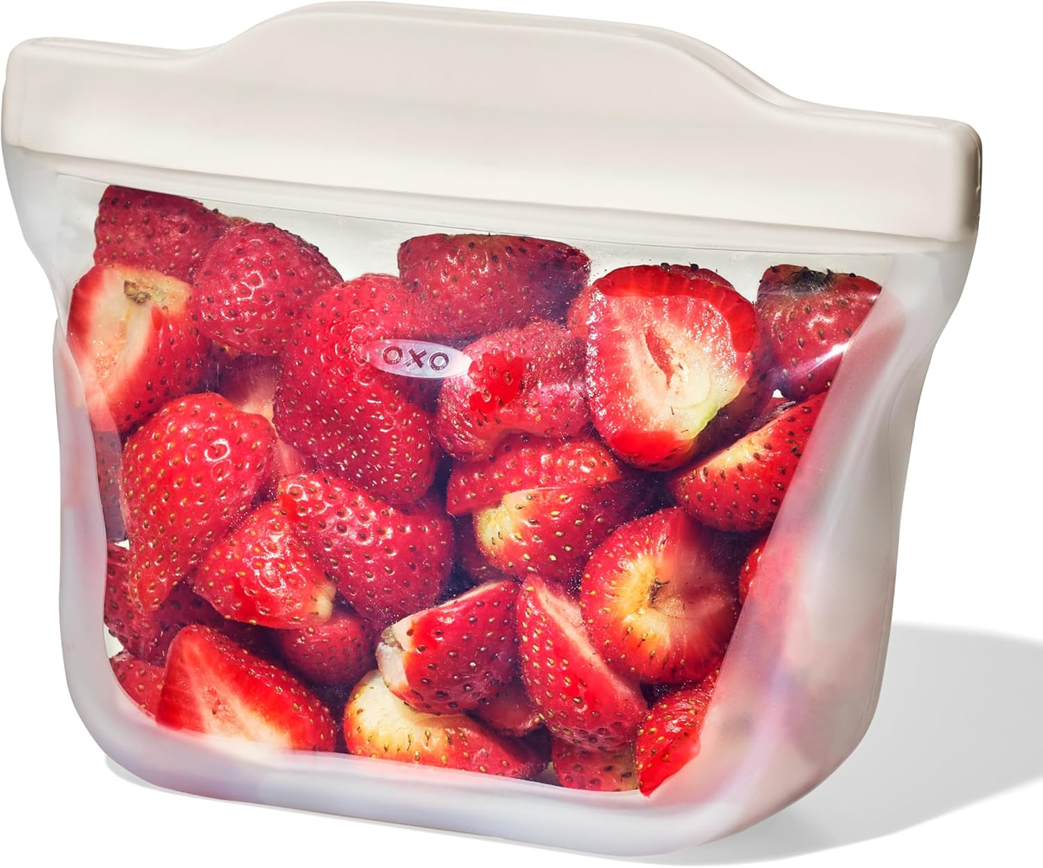 OXO Good Grips Silicone Reusable Bag &ndash; Stand-Up Snack (12 Oz) &ndash; Oat image number 5