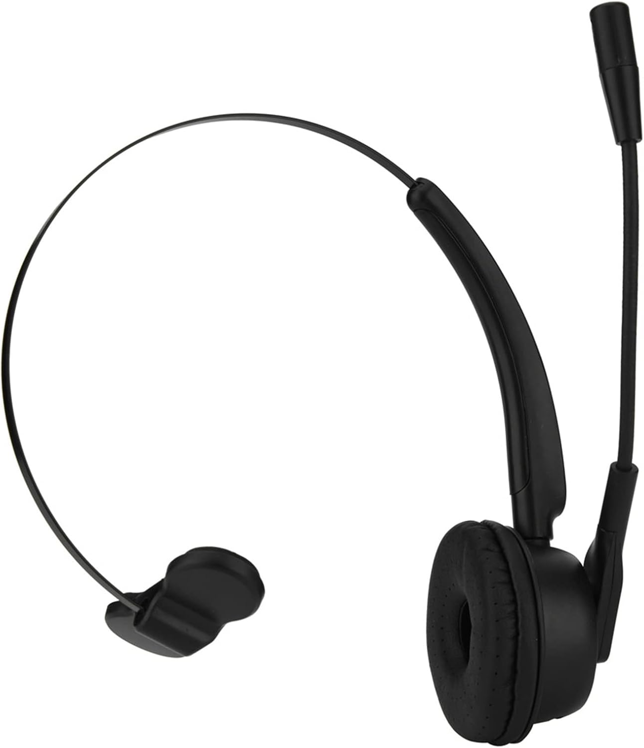 Dpofirs Trucker Bluetooth Headset with Microphone, Noise Cancelling Wireless Call Center, 12 Hours Long Call, Comfortable Wearing Over-Ear Headphones in Black image number 2