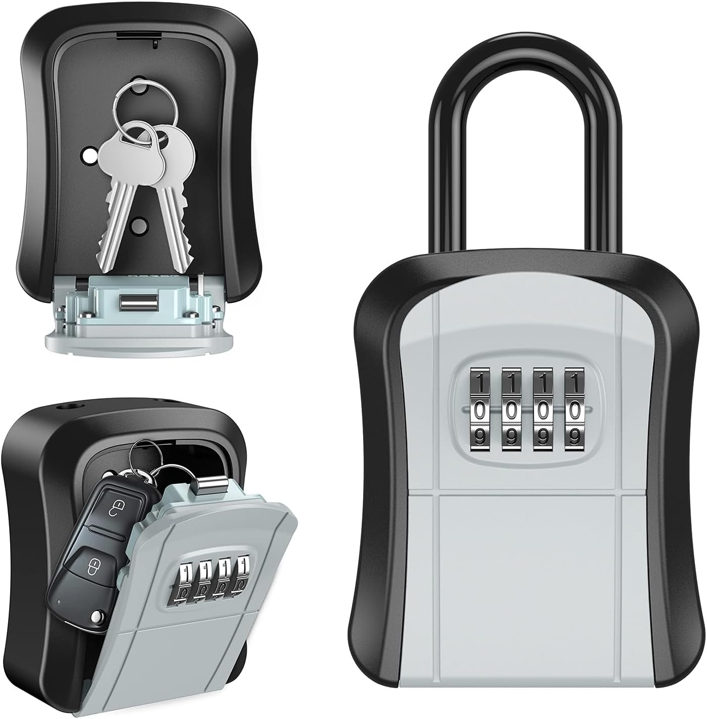 Key Lock Box, Lock Box for Keys - Lockbox for House Key, Lock Box with Combination for Real Estate, Car Keys - Hide a Key Lock Box for House Keys Waterproof Key Safe - Easy Installation image number 6