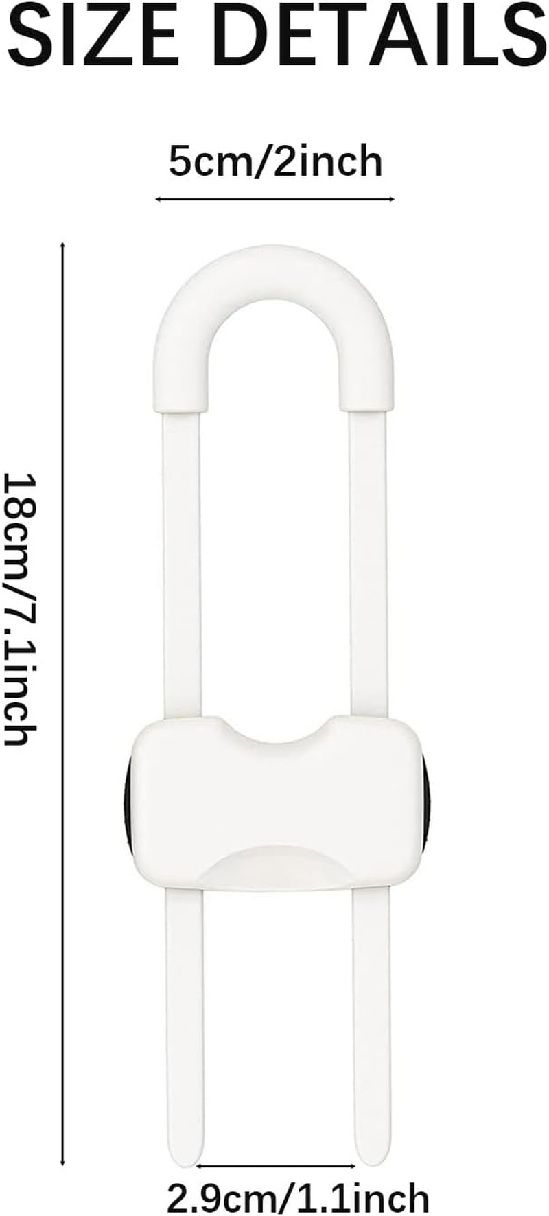 Cabinet Locks for Baby,2 Pack U Shaped Child Proof Cabinet Locks Baby Proofing Cabinets Adjustable Latches for Drawers, Baby Safety Secure Buttons Locks