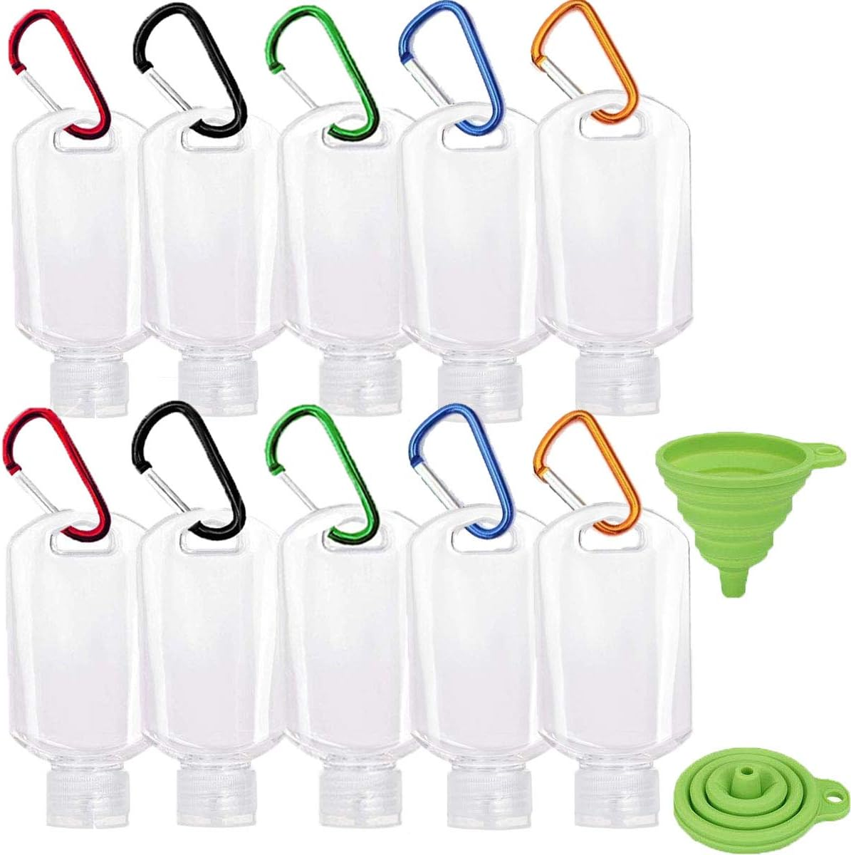 Travel Bottles with Keychain, 2Oz/50Ml Portable Plastic Travel Bottles - Leakproof Squeeze Bottles with Flip Cap - Empty Refillable Containers for Hand Sanitizer Conditioner Body Wash Liquid Etc image number 3