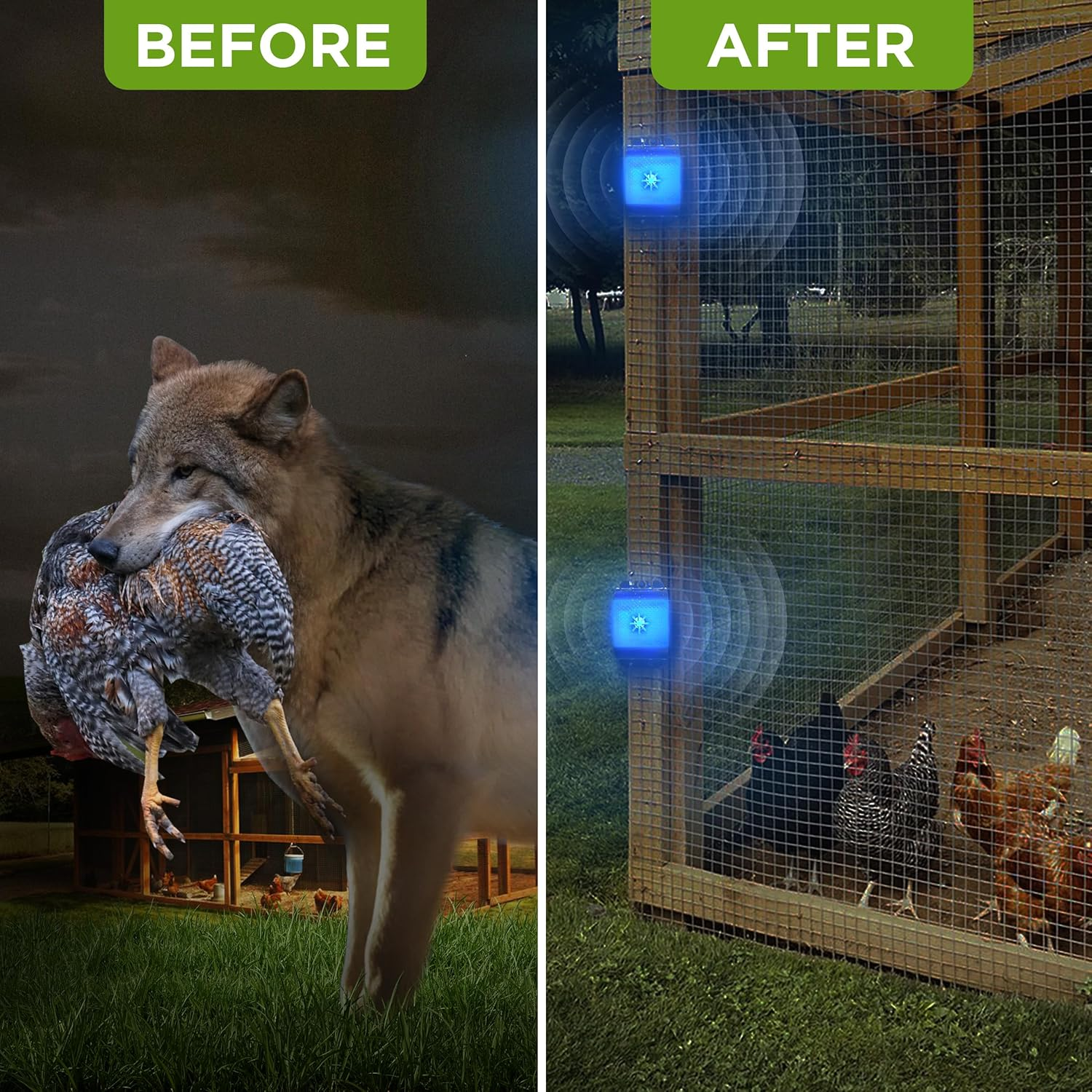 ISOTRONIC Battery Operated Rodent Repeller against Mice, Rats, Martens, Dormice, Raccoons & Foxes - Gentle Wildlife Repellent with Ultrasonic Waves & Blue LED Light (1) image number 3