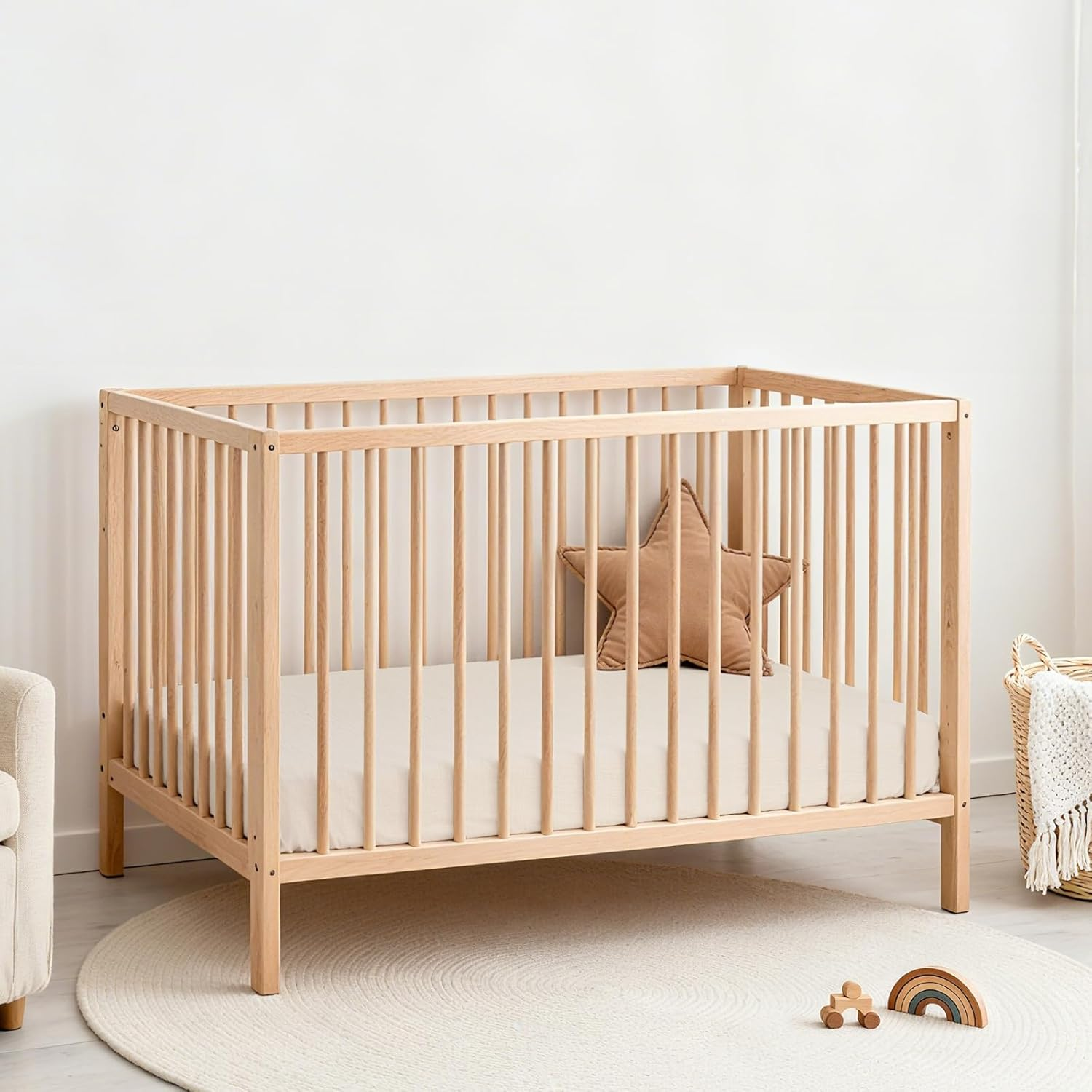 Lulu Moon Muslin Crib Sheets - Fitted Crib Mattress Sheets for Boys and Girl - 28"X 52", 2 Pack image number 2