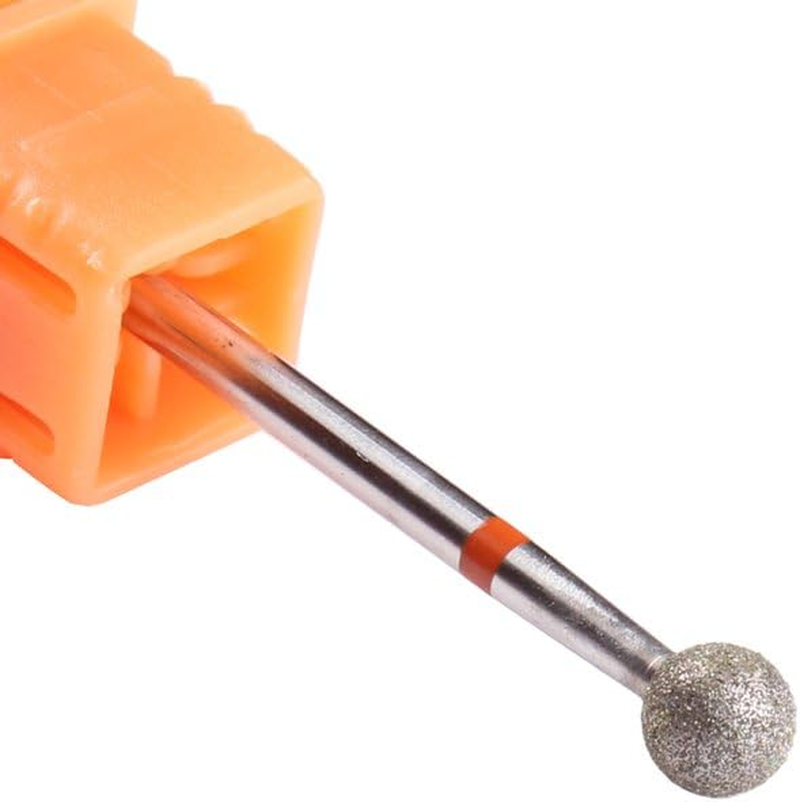 MZCMSL 3Pcs 5Mm Ball Head Cuticle Clean Drill Bits, Diamond Burrs Nail Bits for Manicure and Pedicure image number 2
