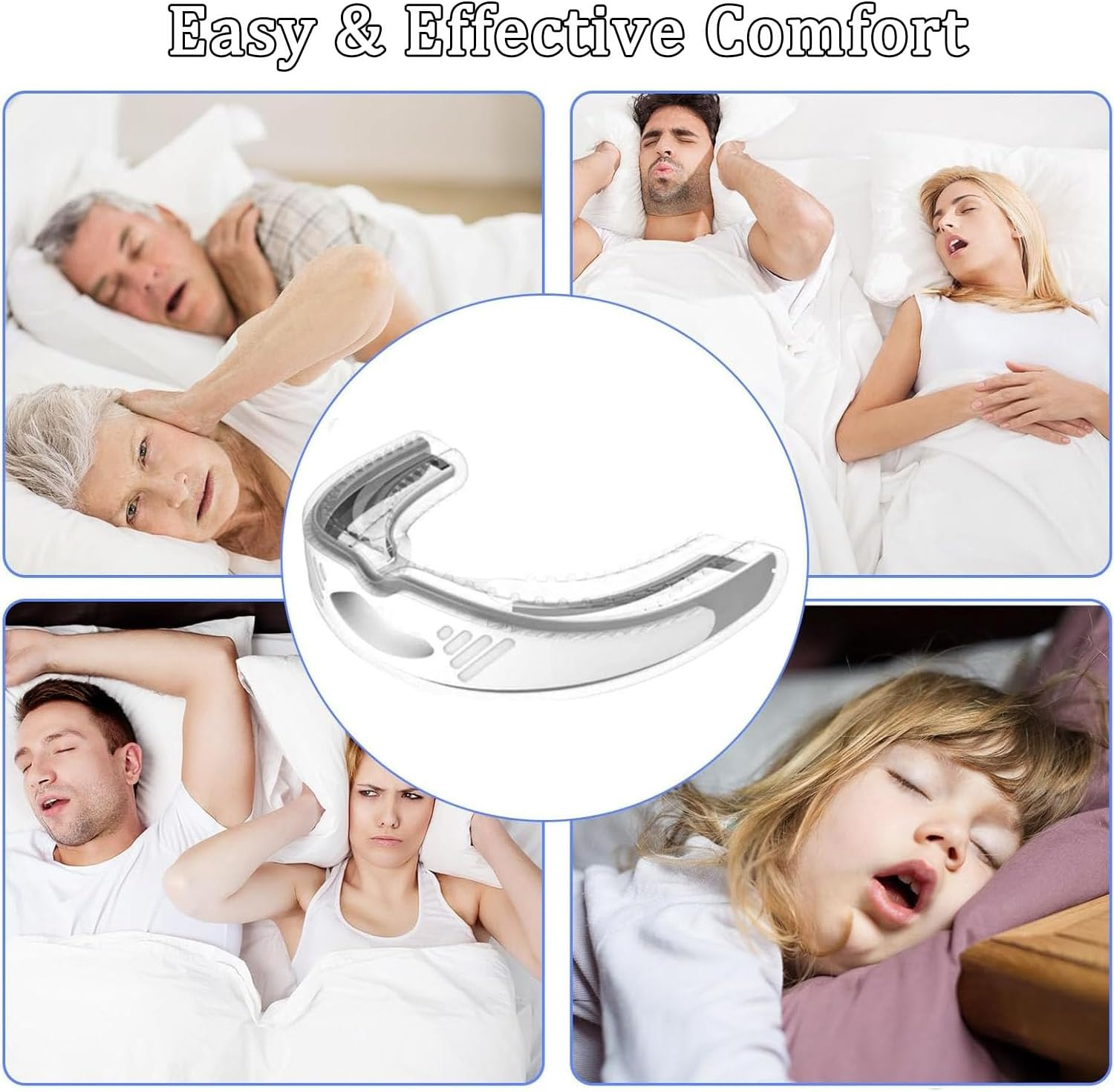 Wakouter Mouth Guard, Anti-Snoring Mouthpiece, Reusable Mouth Guard for Sleeping, Stop Grinding, with Travel Cases (White) image number 5