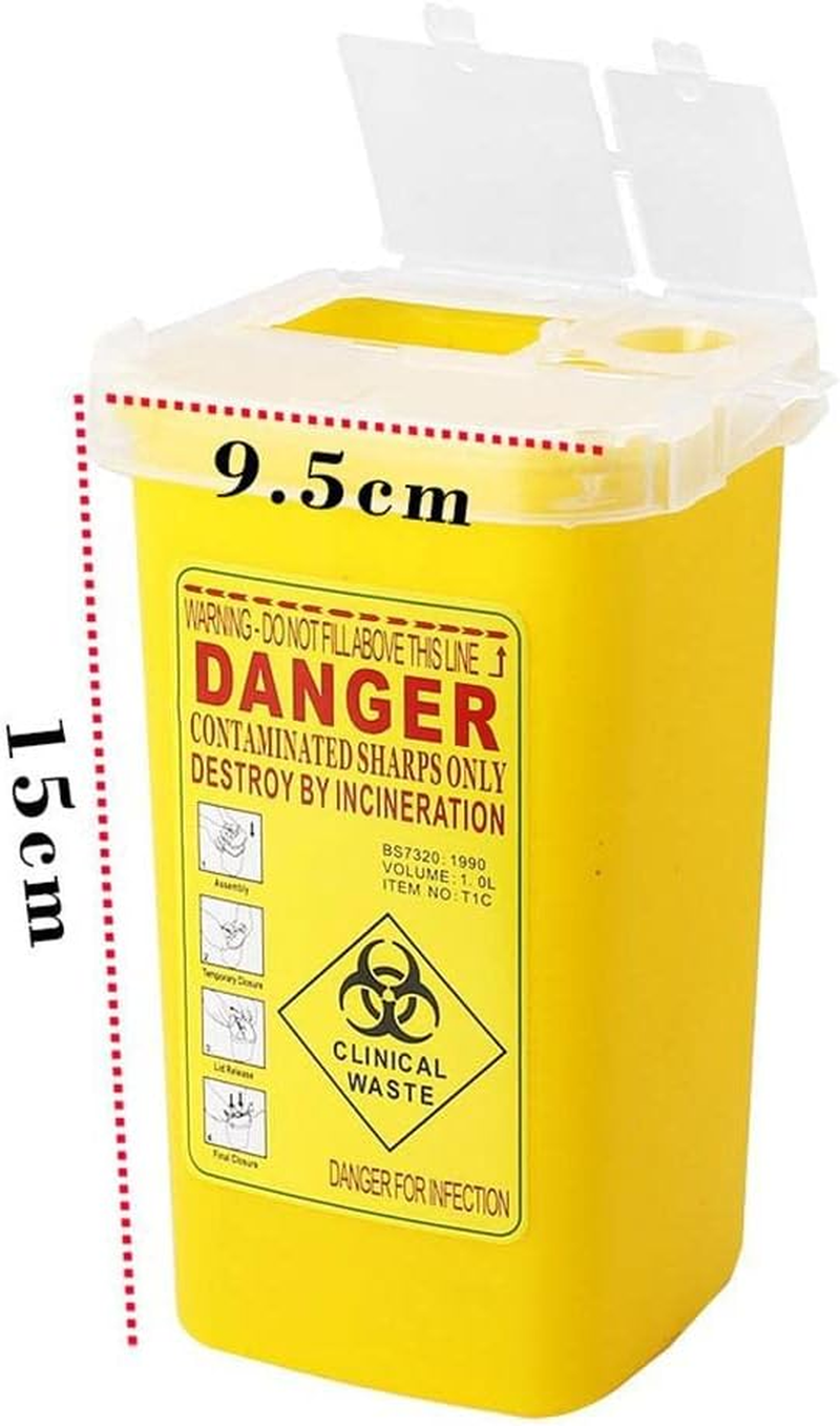 Kesoto Sharps Container Biohazard Needle Disposal - 1 Quart - Yellow image number 4