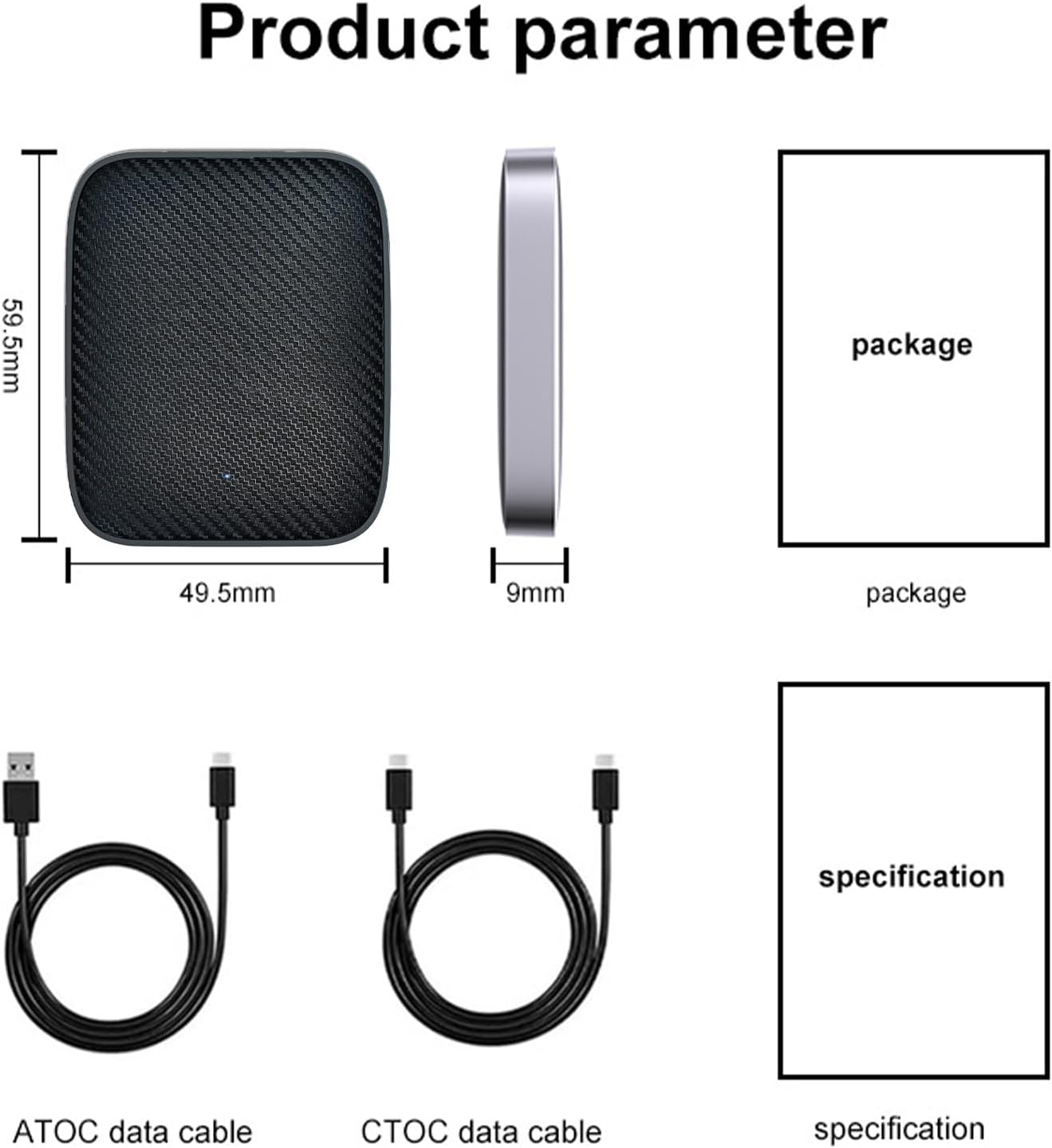 Oolong 2025 Upgrade Wireless Carplay Adapter for Iphone & Android Auto - 5.8Ghz Low Latency, Plug & Play Car Projection Box, OEM Wired to Wireless Converter, Universal Compatibility image number 4