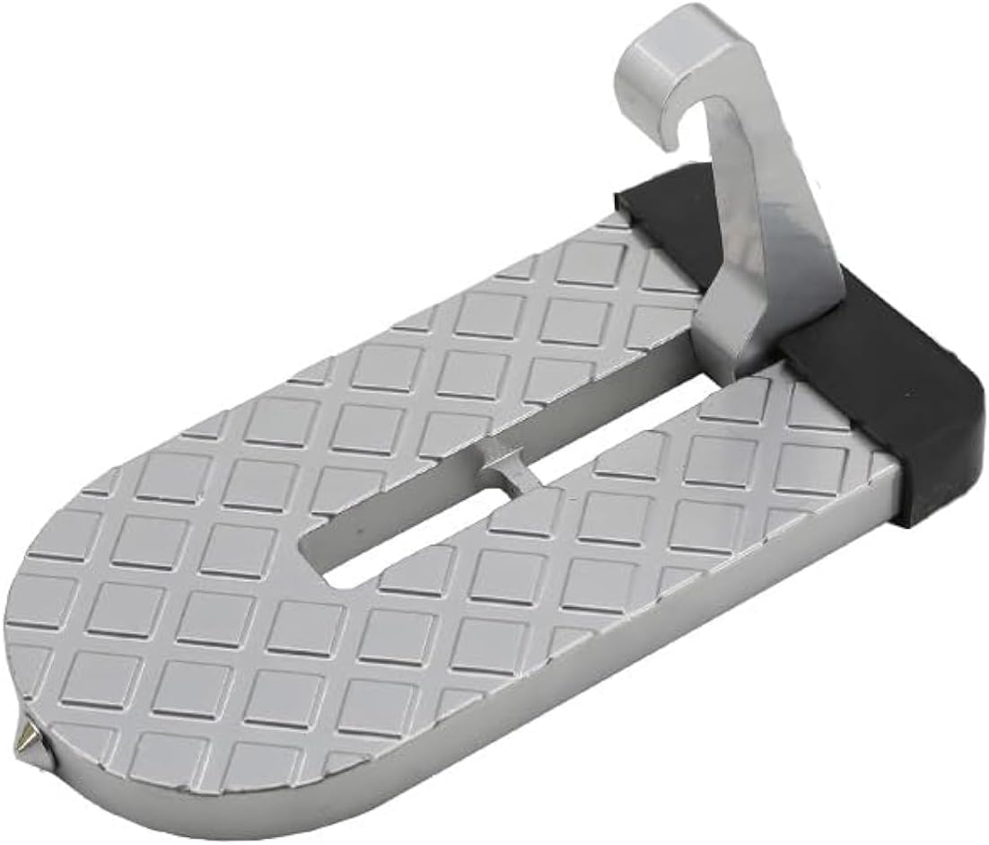 Swpato Car Door Step with Glass Breaker Safety Hammer & Roof Rack Access,Foldable Roof Rack Door Step - Fits Most Car, SUV and Truck, Max Load 400 Lbs(Black)