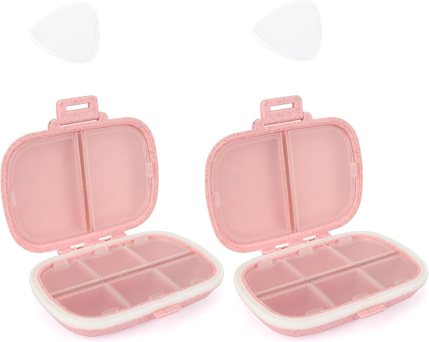 Pill Organizer 8 Compartments Daily Pill Case Small Pill Box for Pocket Purs Travel Medicine Organizer Portable Pill Container Supplement Pill Box Travel Pill Organizer Medicine Vitamin Organizer