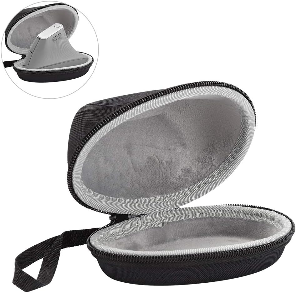 Hard Travel Mouse Case, for Logitech MX Vertical Wireless Ergonomic Mouse, Portable EVA Protective Storage Bag, Waterproof anti Drop, with Hand Strap