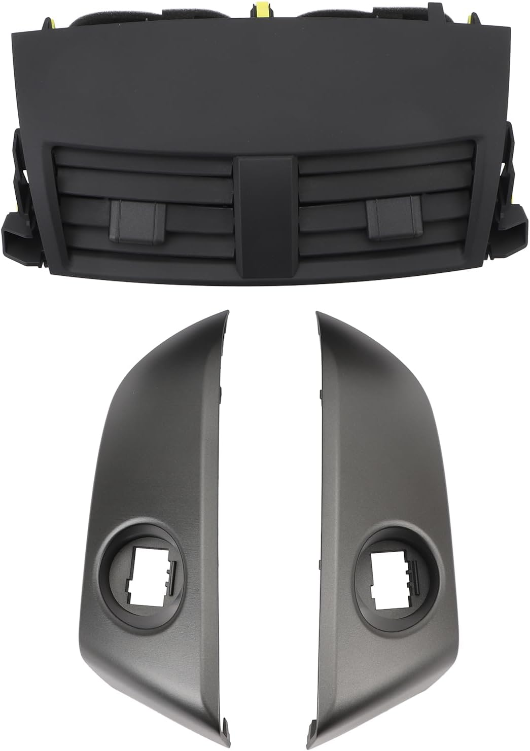 Center Dash A/C Heater Air Vent Cover Trim Bezel Hazard Switch 55670 42050, 55412 42060 B1, Dashboard AC Outlet Air Vent Panel for RAV4 2006-2012, Fresh Air Dustproof