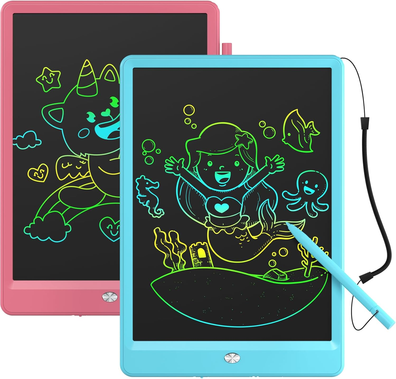 Writing Tablet for Kids (Age 3-8), 10-Inch LCD Colorful Doodle Boards, Perfect for Christmas & Birthday Gifts, Learning Toys & Travel Essentials for Boys and Girls (Blue&Pink) image number 4