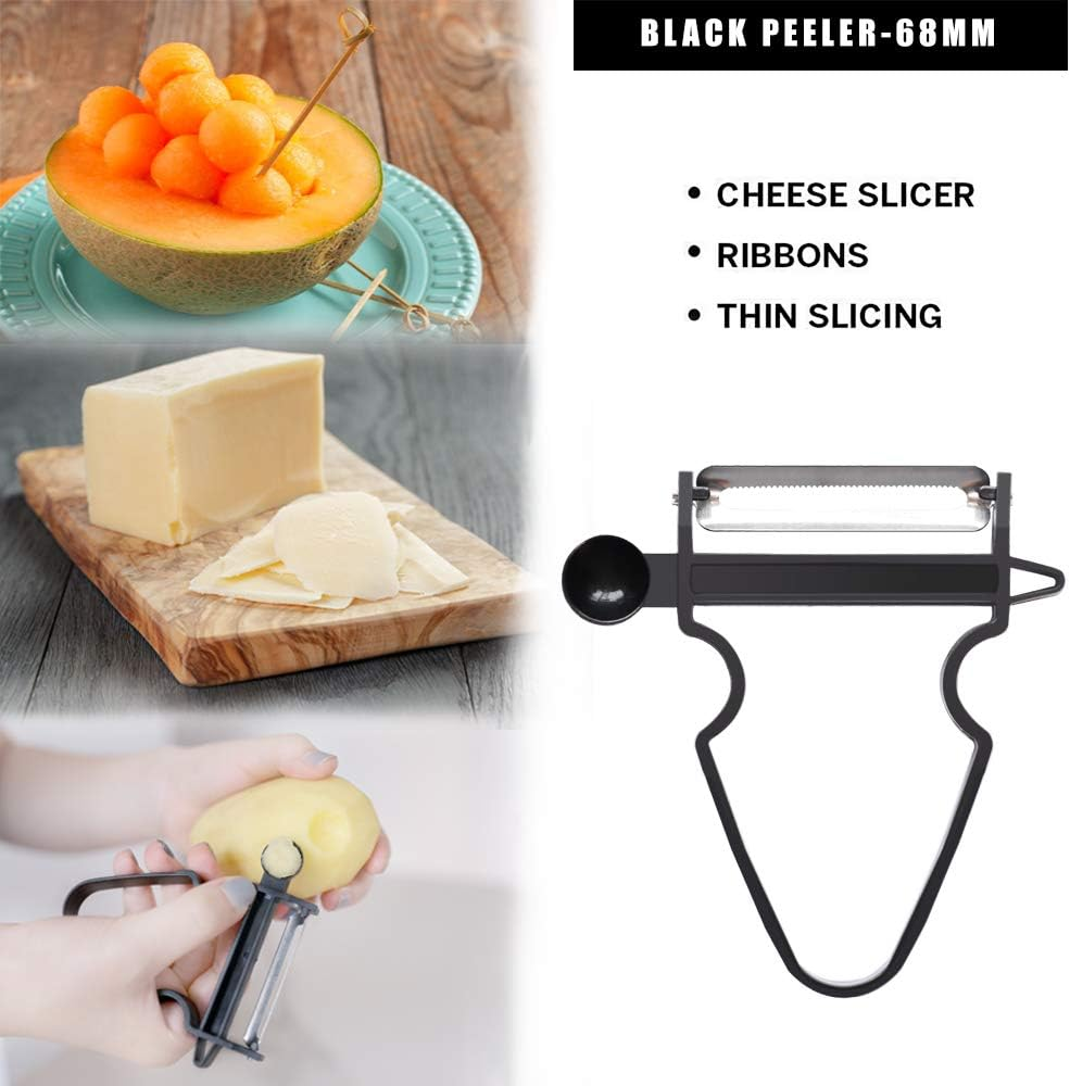 Magic Trio Peeler 3Pcs, Kitchen Stainless Steel Peeler Set Food Peeler Set Fruit Vegetable Shredder Potato Cutter, Multifunction Vegetable Fruit Kitchen Cutter 2019 New image number 2