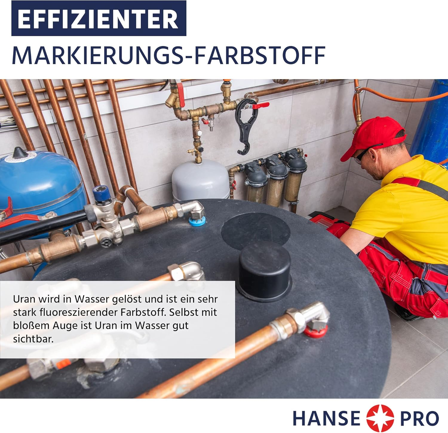 Hanse Pro Uranine, 1 X 100 G I Marking Dye I Leak Location I Leak Location I Leak Test I Waterdye I Dye I Powder I Fluorescein image number 2