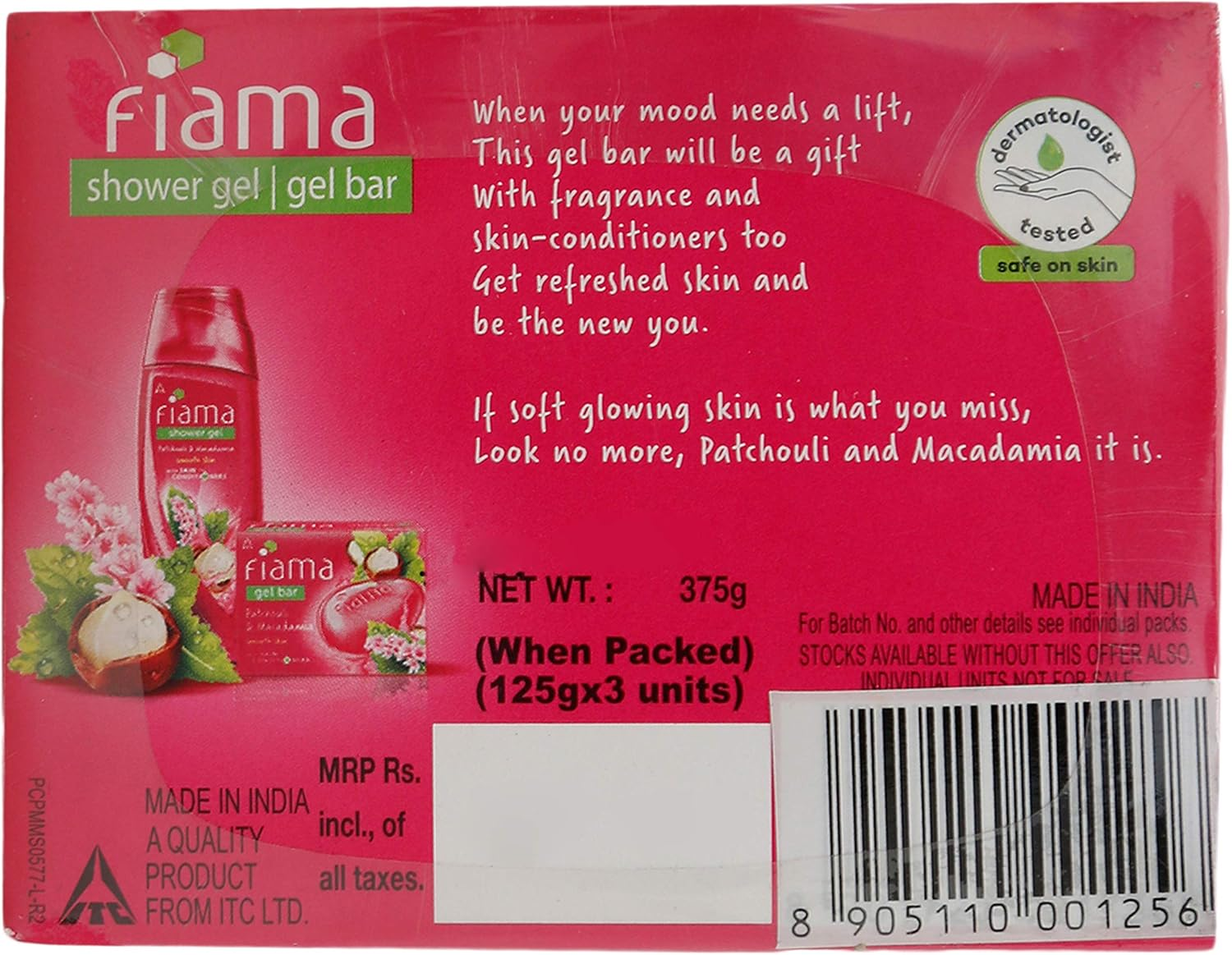 Fiama Di Wills La Fantasia Bathing Bar, 125G (Pack of 3)