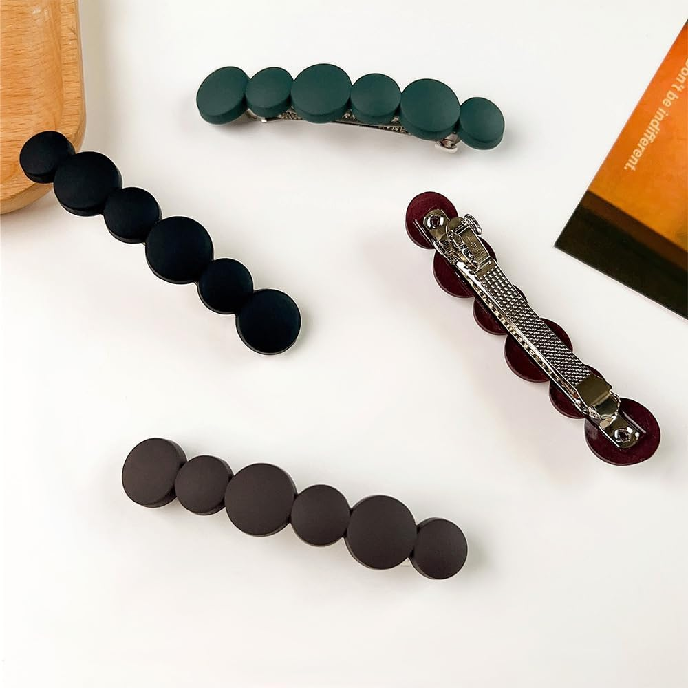 TSUOUKL Set of 4 French Hair Clips, Hair Clip Set for Women, Thin Hair, Automatic Hair Clip for Fine Hair image number 6