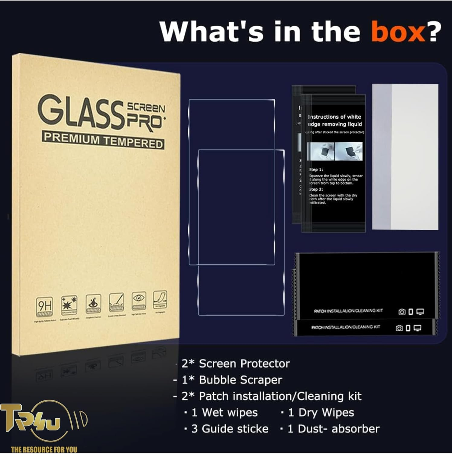 TR4U 2 in 1 Nintendo Switch 2 Screen Protector (2 PACK) - anti Fingerprint - Easy Installation - 9H Hardness Tempered Glass - Premium Shatterproof HD Clear - Screen Protector for Nintendo Switch 2 8"(2025)