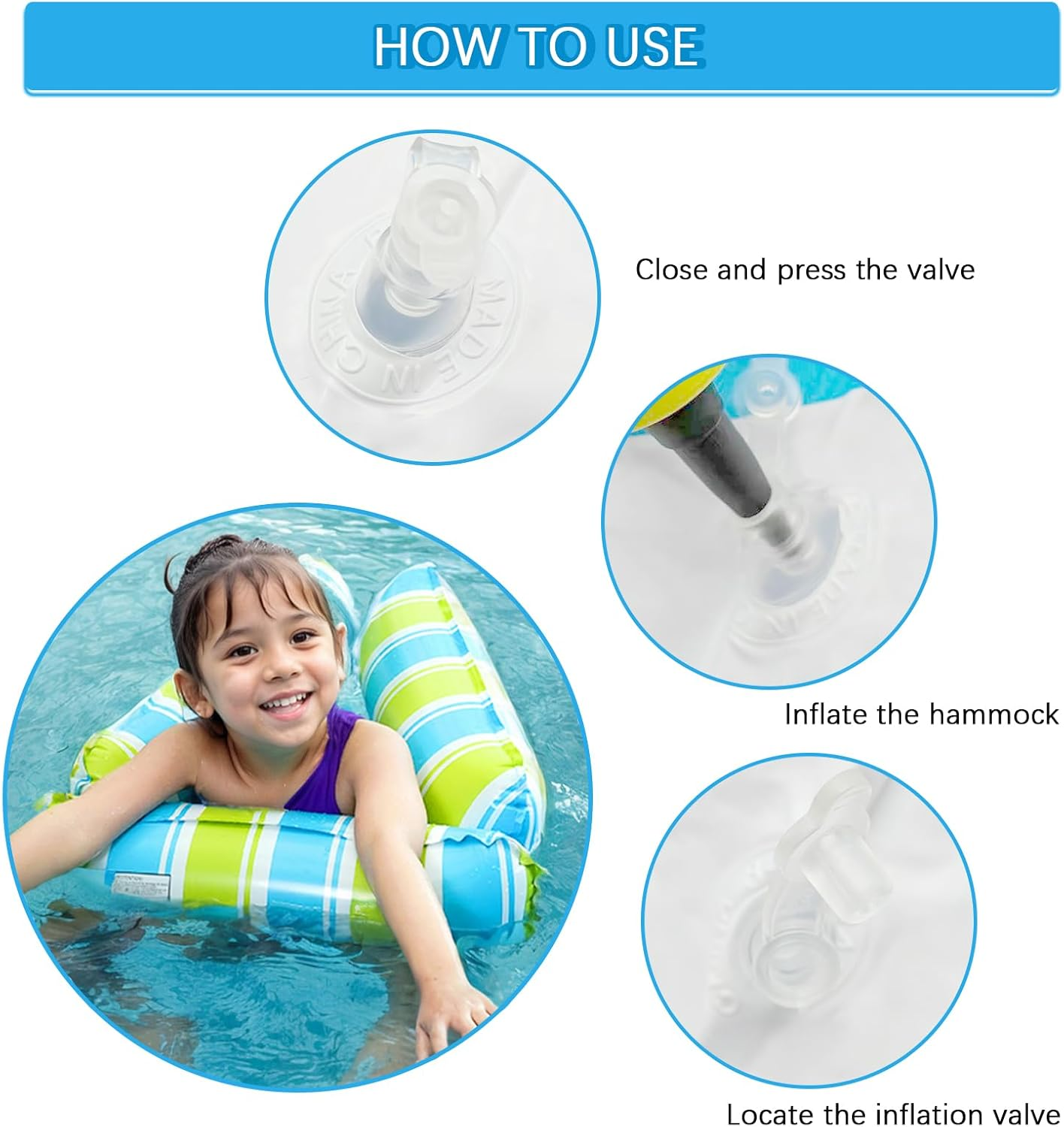 Pool Floats, Inflatable Swimming Pool Floats for Adults and Teenagers, Suitable for Play in Safe Water Areas Such as Pools, Vacations, Beaches and Lakes image number 3