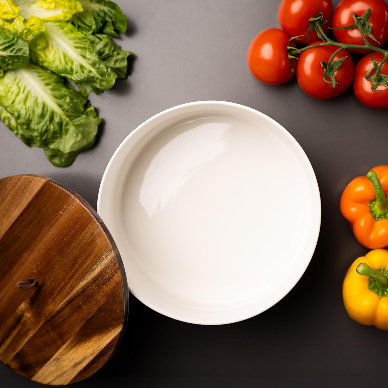 Tortillada - Tortilla Warmer Ceramic with Lid 23.5 Cm, Bread Warmer, Pancake Warmer, Tortilla Holder with Lid - Microwave-Safe image number 1