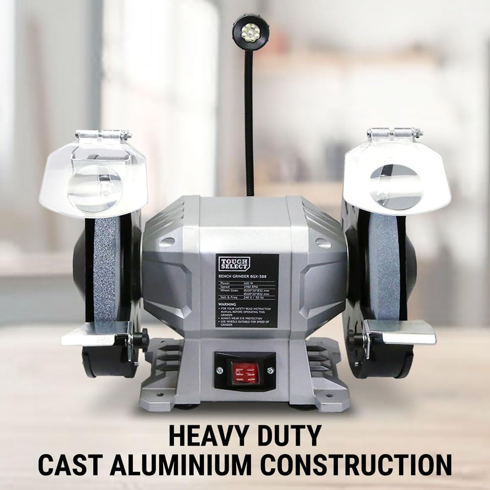 8" Bench Grinder Sharpener 600W Industrial Power Tool 200Mm Grinding Wheels LED image number 6