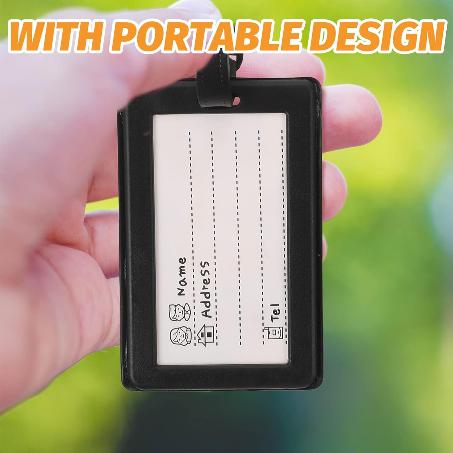 SOESFOUFU 3Pcs Travel Essential Luggage Tag Bright Colors for Airport Baggage Security Random Style image number 1