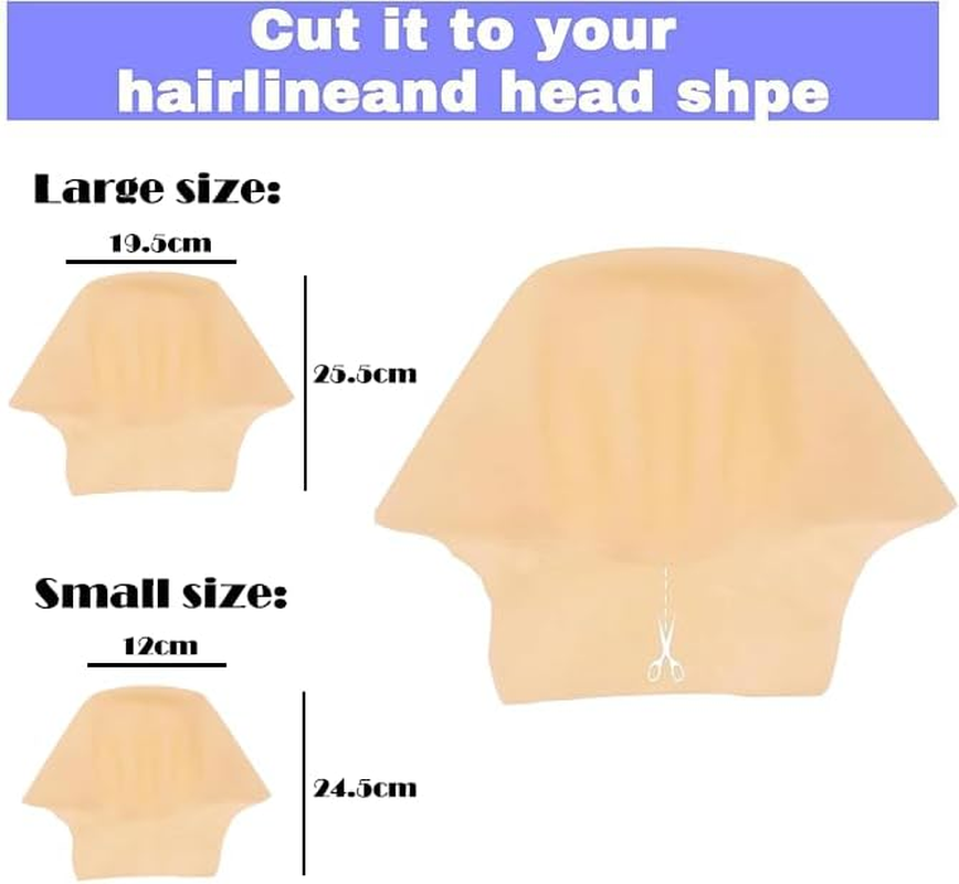 Bald Cap, Latex Bald Cap Pitbull Cosplay for Adults & Kids &ndash; Thick Elastic Fake Scalp Wig Hat for Halloween Costume Makeup, Smooth Nude Head Cover image number 3