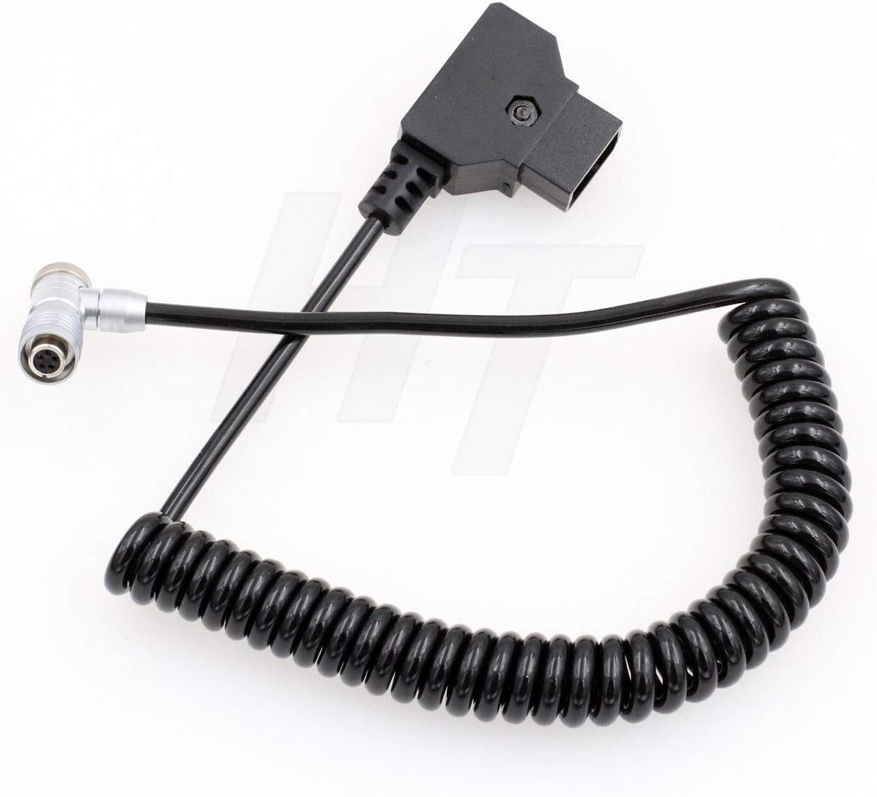 Hangton 12V DC to 5 Pin Power Cable for Portkeys LH5H LH5P Monitor, Coiled Right Angle 5P image number 4