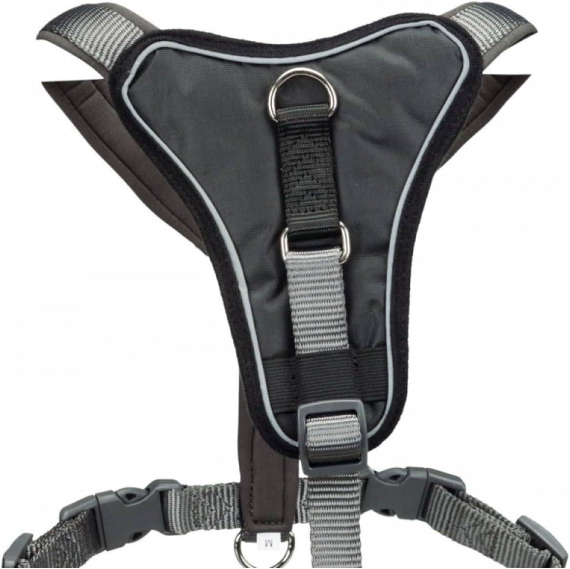 TRIXIE Dog Premium Y Harness, L - XL: 80-95 Cm/25 Mm, Graphite (Advent 03)