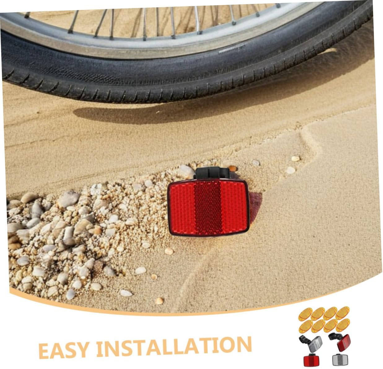 2 Sets Mountain Bike Reflective Warning Clips Safety Reflectors Front Rear for Night Visibility Cycling Accident Prevention