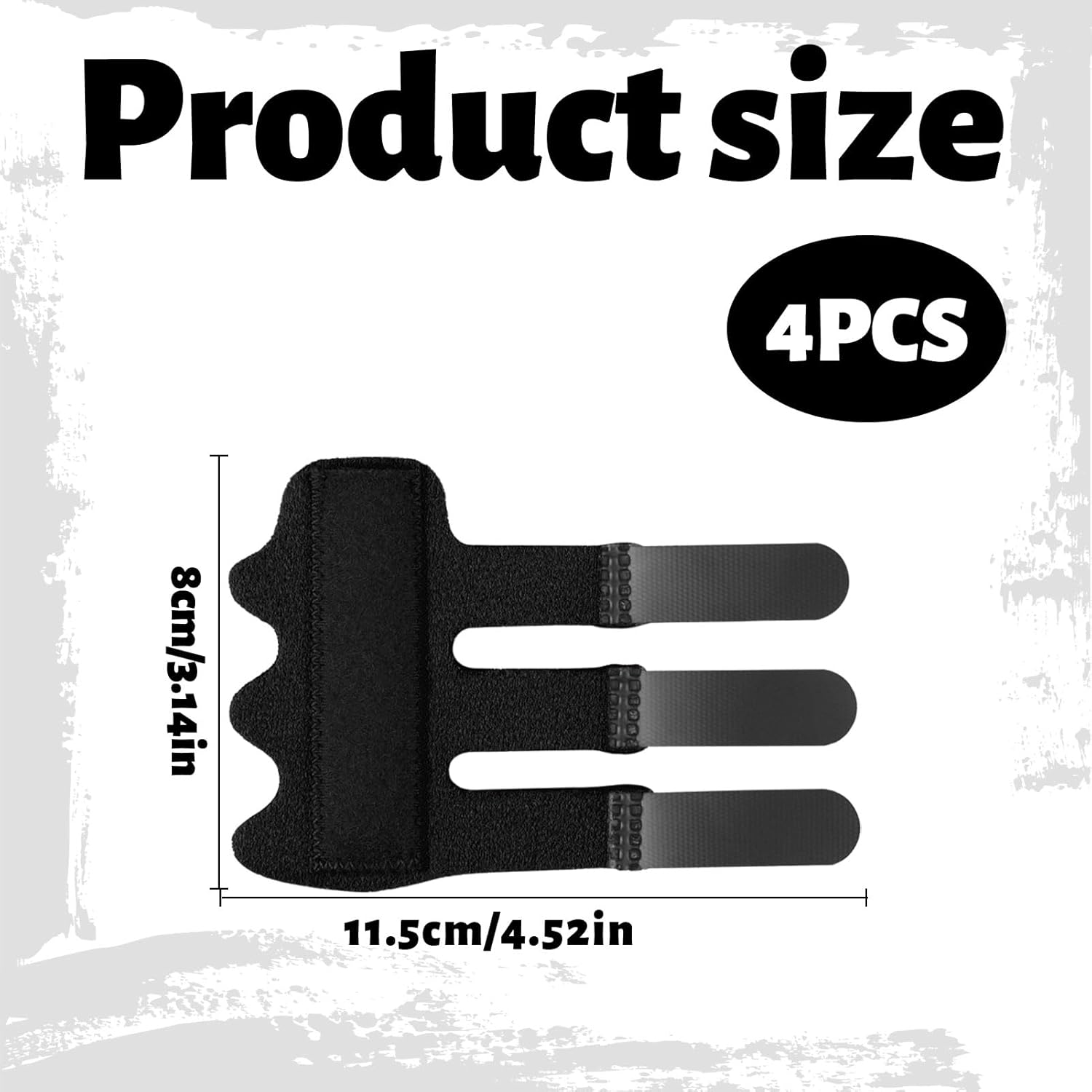 Trigger Finger Splint, 4Pcs Mallet Finger Splint, Thumb Splint, Upgraded 3 Straps Trigger Fingers Brace, Brace for Pain Relief, Arthritis, Broken Finger Protection, Straighten, Knuckle Immobilization image number 4