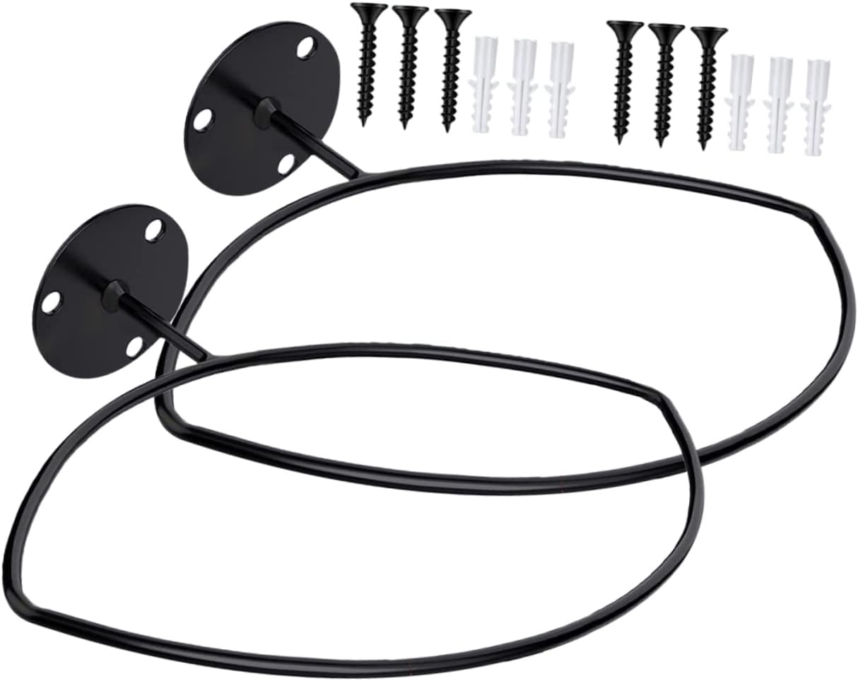 OHPHCALL 2Pcs Rugby Wall Mount Ball Storage Rack Sports Ball Storage Ball Rack Football Holder Rack Sports Ball Mount Ball Mount Ball Rack Iron Wall-Mounted Golf image number 5