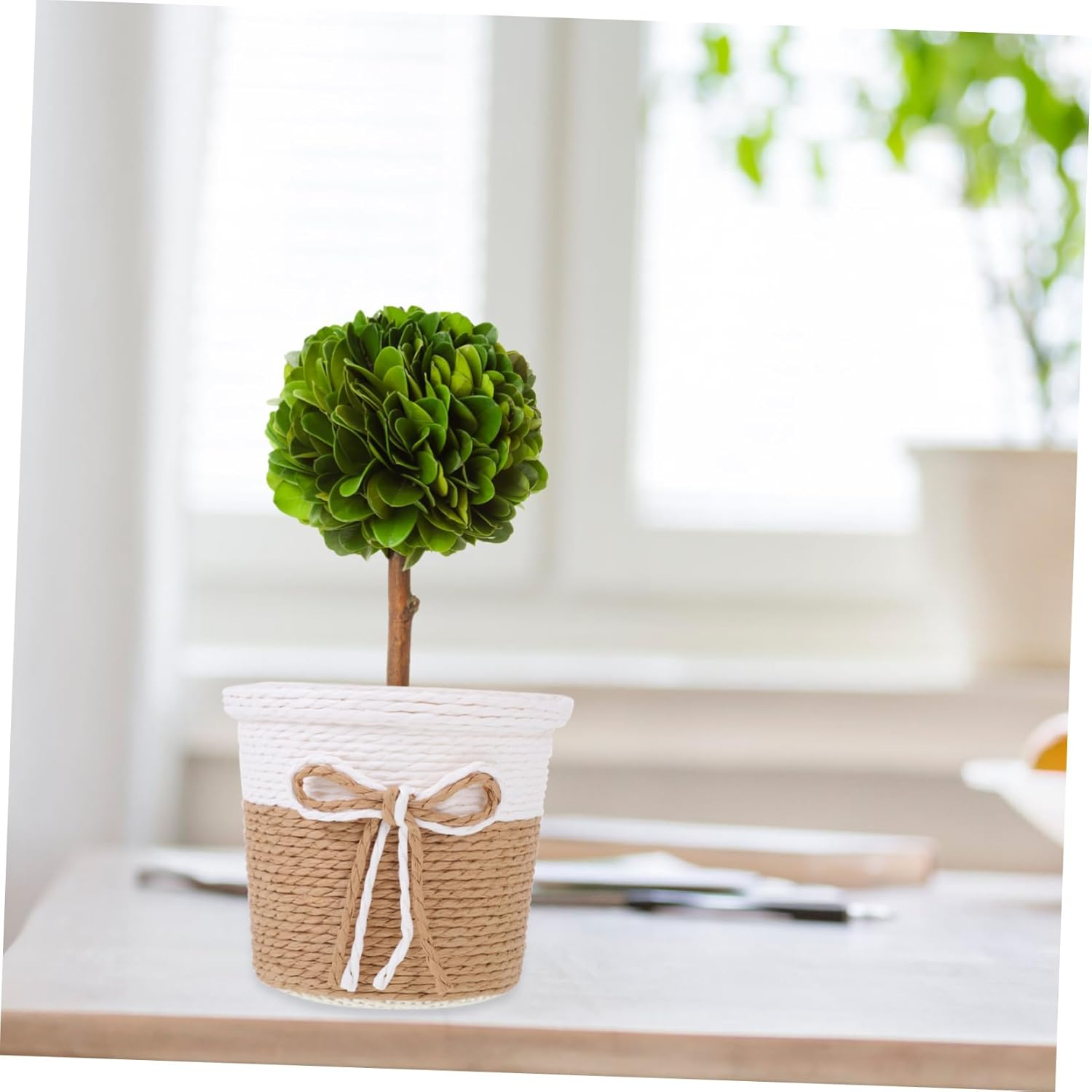 Levemolo 2Pcs Planting Baskets Versatile Nursery Pots for Flowers Cacti and Storage Creative Woven Design for Indoor and Outdoor Gardening image number 6